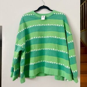 Disney Green and Light Green Sweatshirt